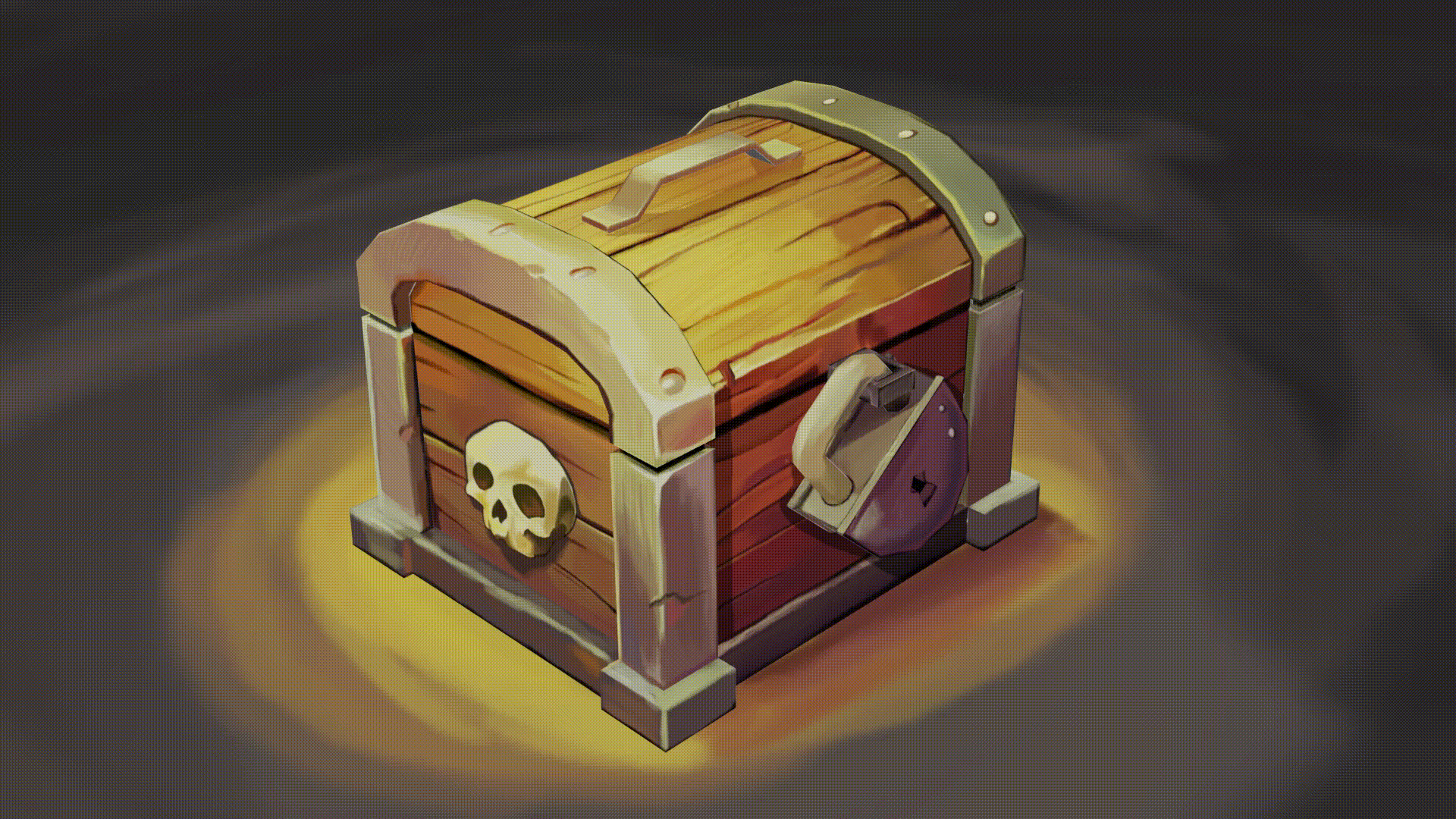 Lowpoly textured chest