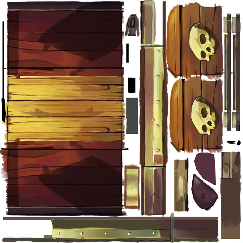 Garcia Martin Ines 001 Lowpoly Cofre Uv